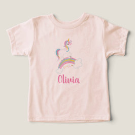 Camiseta Magnético Rainbow Unicorn Birthday Personalizado