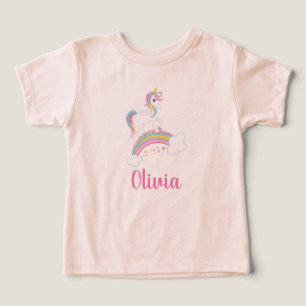 Camiseta Magnético Rainbow Unicorn Birthday Personalizado