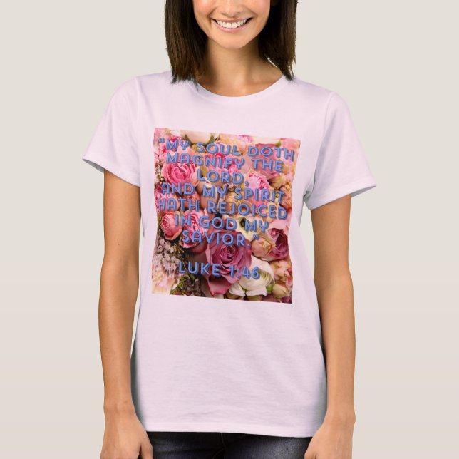 Camiseta Magnificat Luke 1:46 (Frente)