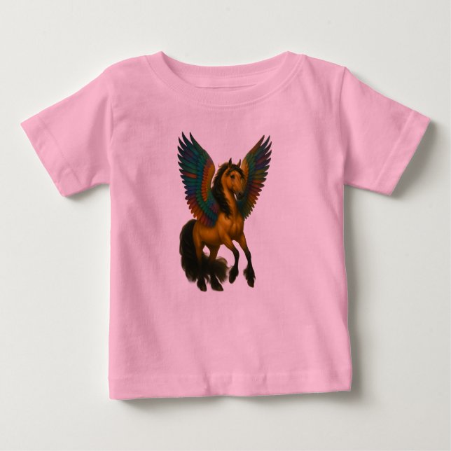 Camiseta Magnificent Horse With Spectacular Wings (Frente)