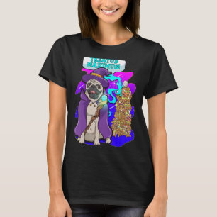 Camiseta Mago Cachorro Pug Varinha Magia Feitiço Fantasia M