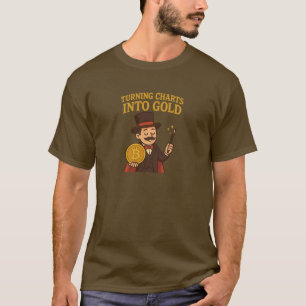 Camiseta Mago do Bitcoin que Transforma Gráficos em Ouro