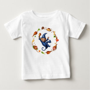 Camiseta Mago Macaco com Ilustração 3D de Comida Mágica Gir