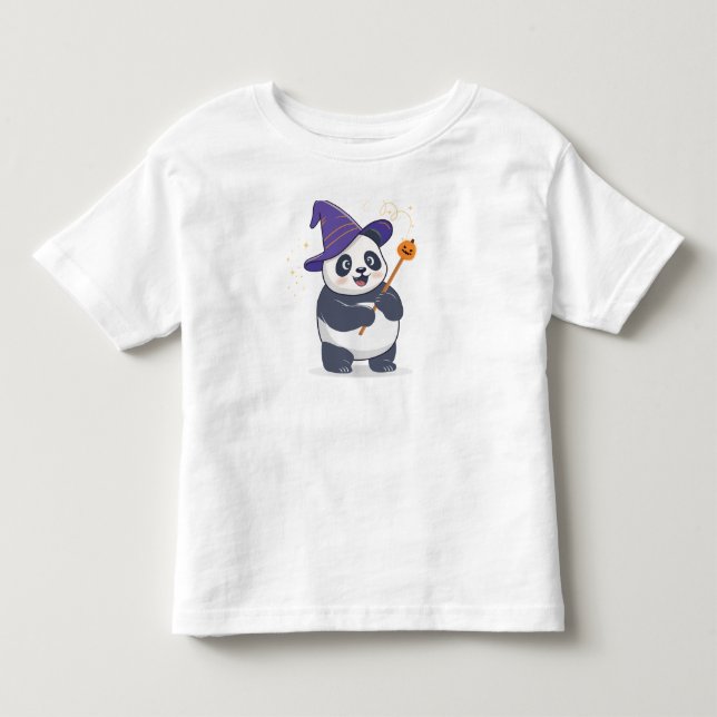 Camiseta Mago Panda Caprichoso com Chapéu Mágico (Frente)