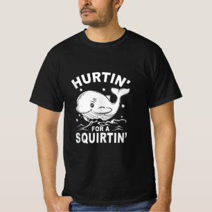 Camiseta Magoando Por Uma Baleia Azul Engraçada Que Ejacula