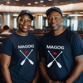 Camiseta Magog Canada Cruzou Oars Maple Leaf Dark