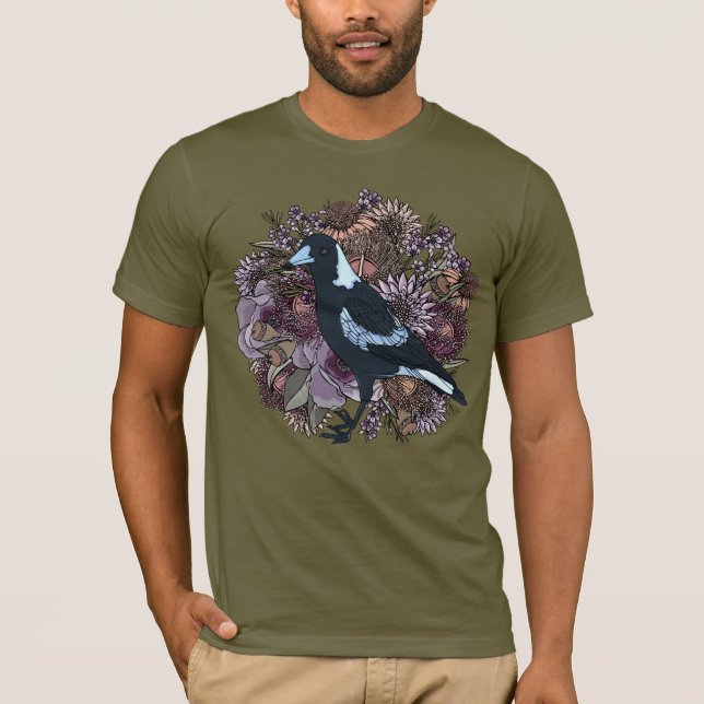 Camiseta Magpie Wildflower Garden (Frente)