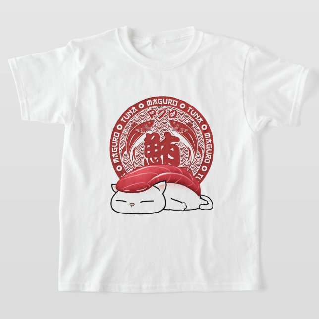 Camiseta Maguro Tuna Sushi Cat (Postura )