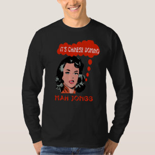 Camiseta Mah Jongg Chinês Jogo Domino Americano Mah Jong Ap