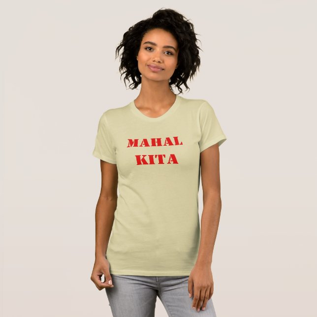 Camiseta Mahal Kita & Gusto Kita Saia Bella (Frente Completa)
