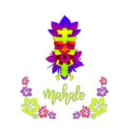 Camiseta Mahalo Tiki Style