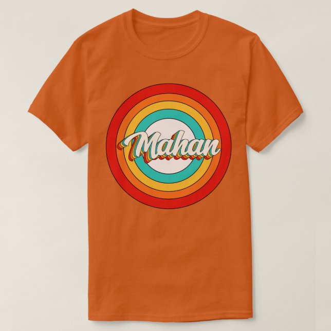Camiseta Mahan Name Shirt Vintage Mahan Circle (Frente do Design)