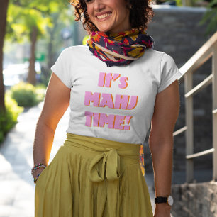 Camiseta Mahj Mahjong Mah Jongg cor-de-rosa Citação