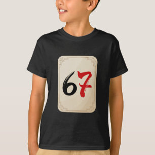 Camiseta Mahjong 6 e 7 Combinando 67 Roupas de Grupo Mahjon