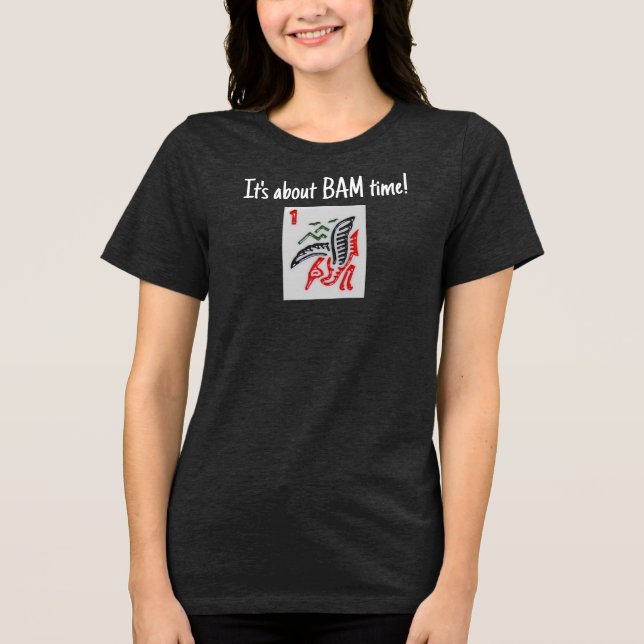 Camiseta Mahjong Bam Time Tri-Blend  (Frente)