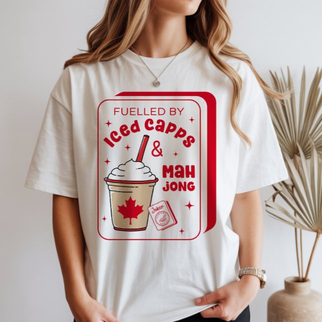 Camiseta Mahjong Canadian Iced Coffee (Criador carregado)