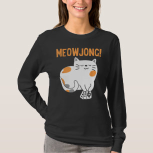 Camiseta Mahjong Cat Player Conselho Game Mah-Jongg China S