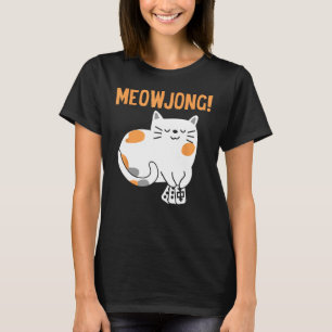Camiseta Mahjong Cat Player Conselho Game Mah-Jongg China S