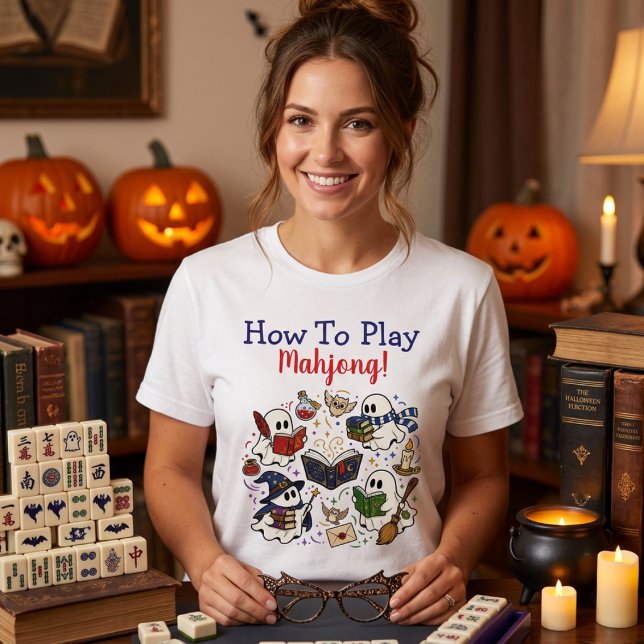 Camiseta Mahjong de Halloween  (Criador carregado)