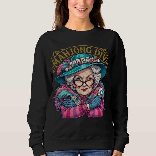 Camiseta Mahjong Diva Funny Women's (Frente)