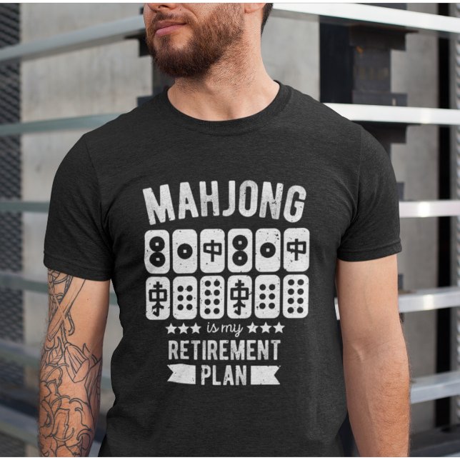 Camiseta Mahjong é meu plano de aposentadoria (Criador carregado)