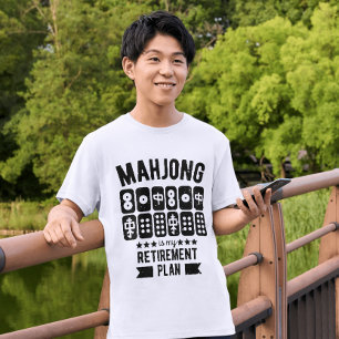 Camiseta Mahjong é meu plano de aposentadoria   Funny mahjo