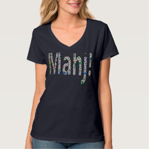 Camiseta Mahjong Feminina com Decote em V - Mahj!