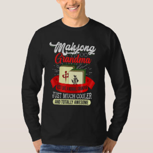 Camiseta Mahjong Grandma É Muito Mais Fria Chinesa Mahjong