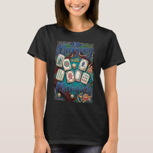 Camiseta Mahjong, Mahjong Com Mahgirls, Noite de Jogos de V