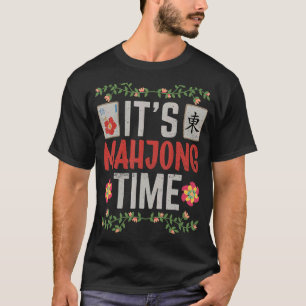 Camiseta Mahjong Mahjong Jogadores Hora de Mahjong