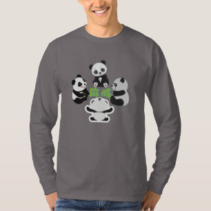 Camiseta Mahjong Panda Cute Funny