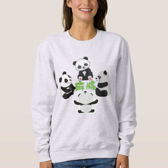 Camiseta Mahjong Panda Cute Funny (Frente)