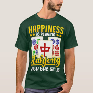 Camiseta Mahjong Player Women Girls Engraçado Presente