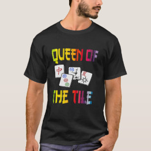 Camiseta Mahjong Queen Diversão Chinesa Jogo Judaico Ponto 