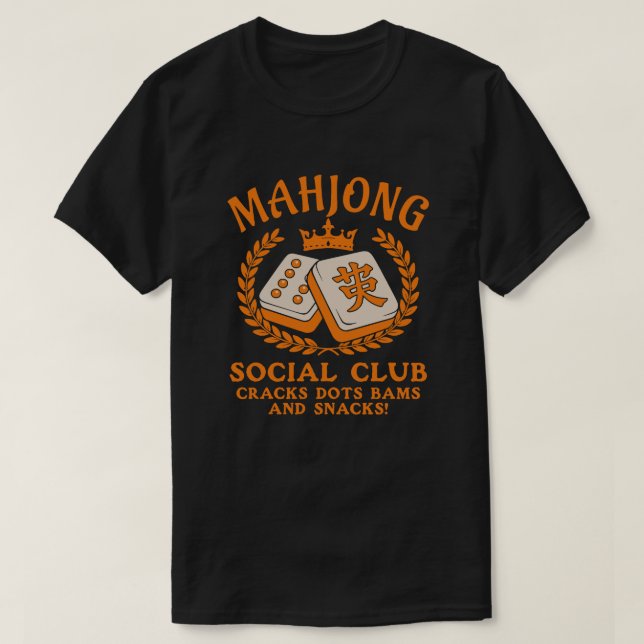 Camiseta Mahjong Social Club, Cracks Dots Bams, Se Sabe (Frente do Design)