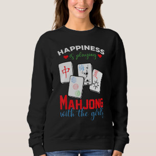Camiseta Mahjong Tee Happy Está Jogando Mahjong Com