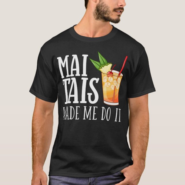 Camiseta Mai Tai Cocktail Drink Recipe Mix Glass (Frente)