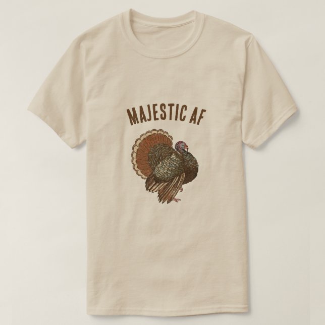 Camiseta Maiestoso AF Turquia Engraçado Ação de Graças (Frente do Design)