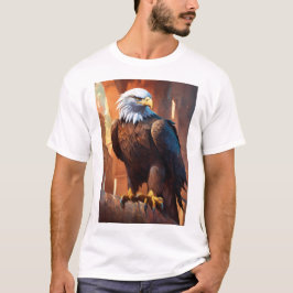 Camiseta Maiestoso Impressão de Arte da Águia: Captivando a