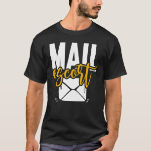 Camiseta Mail Escort Postal Worker EUA Posto Mailman Mail C
