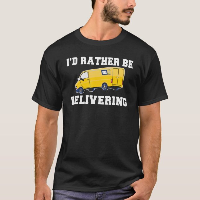 Camiseta Mailman, eu preferencialmente entregar o trabalhad (Frente)