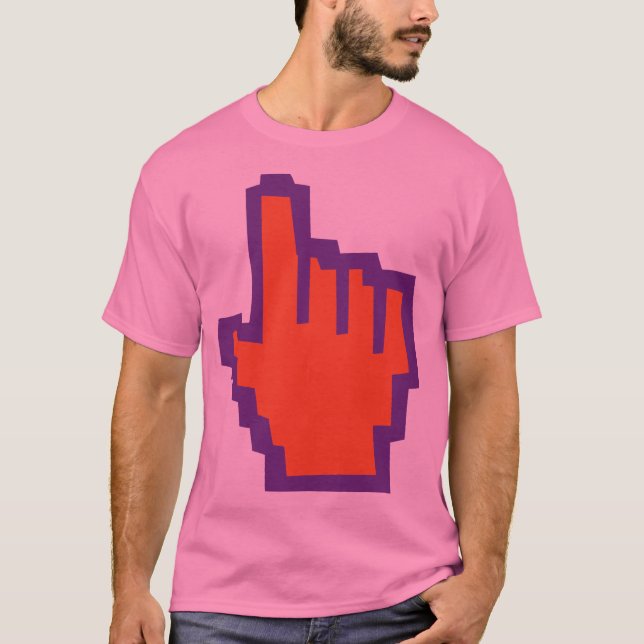 Camiseta main hand pointeur pointer mano inform geek (Frente)