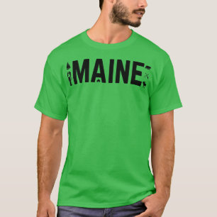 Camiseta Maine ao ar livre Moose Lagosta Urso Kayaking Nave
