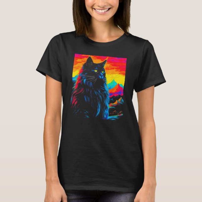 Camiseta Maine Coon Cat Design (Frente)