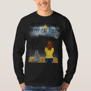 Camiseta Maine Coon Cat. Estou só falando com meu gato hoje