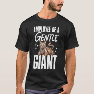 Camiseta Maine Coon Cat Funcionário De Um Gentil Gigante