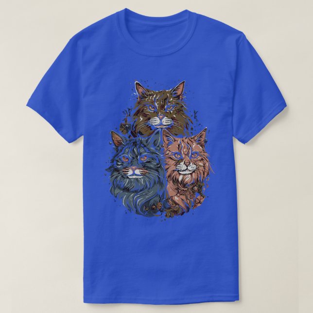 Camiseta Maine Coon Cat Gang Liberada (Frente do Design)
