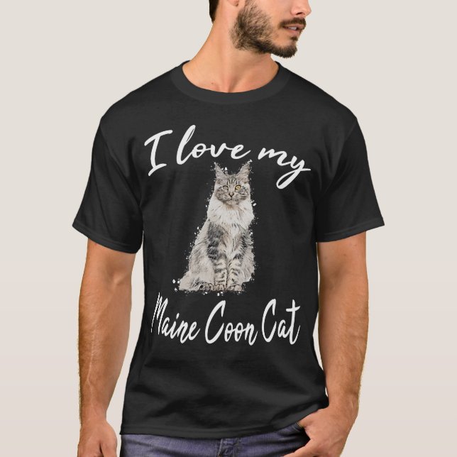 Camiseta Maine Coon Cat Gats Kitten Maine Coon motif (Frente)