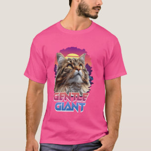 Camiseta Maine Coon Cat GENTLE GENTIANT Funny Main Coon Vin