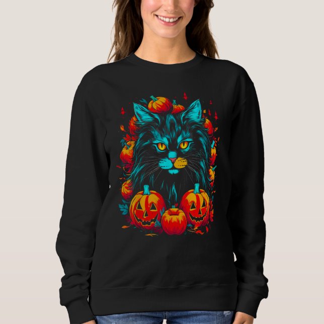 Camiseta Maine Coon Cat Halloween (Frente)